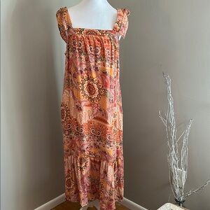 Knox Rose Floral Bohemian Maxi Dress, Sz M